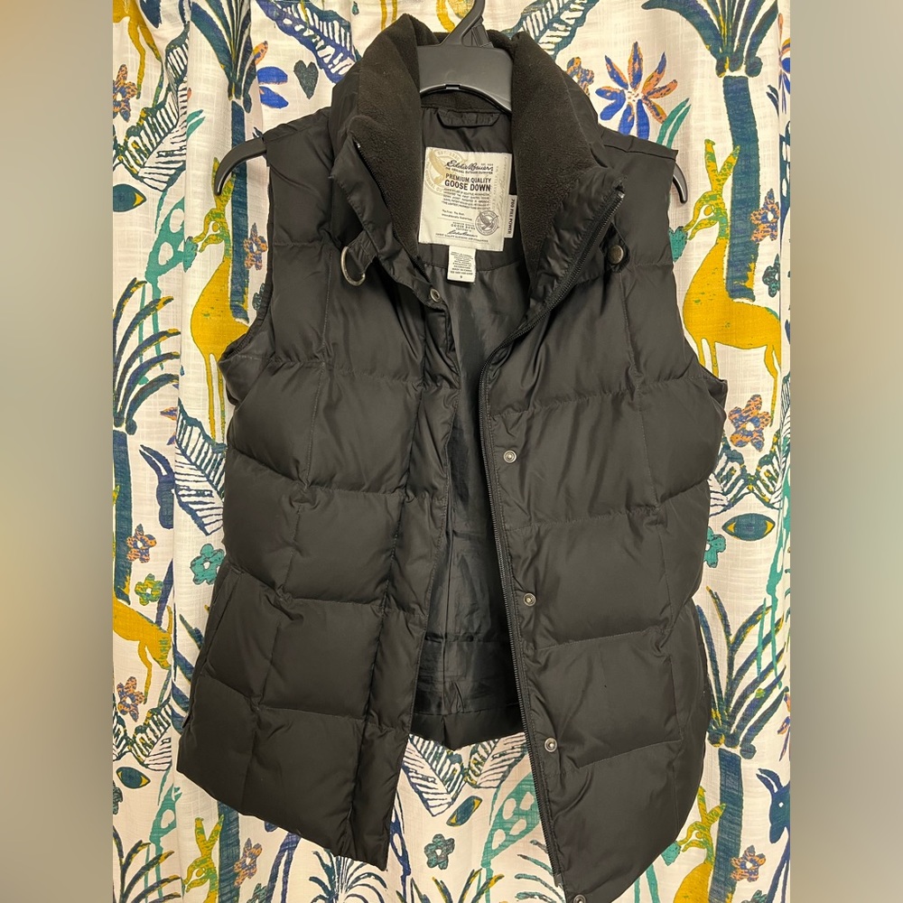 Eddie Bauer Goose Down 700 Fill Vest - Black; Small